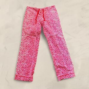 Tory Burch pink cotton pajama pants logo Leanne preppy Size S